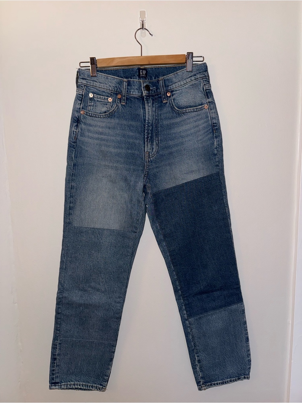 GAP Two-Tone Blue Straight Leg Jeans